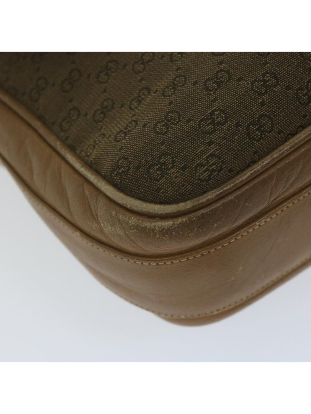 Authentic GUCCI Micro GG Canvas Shoulder Bag Beige Brown - Picture 8 of 16
